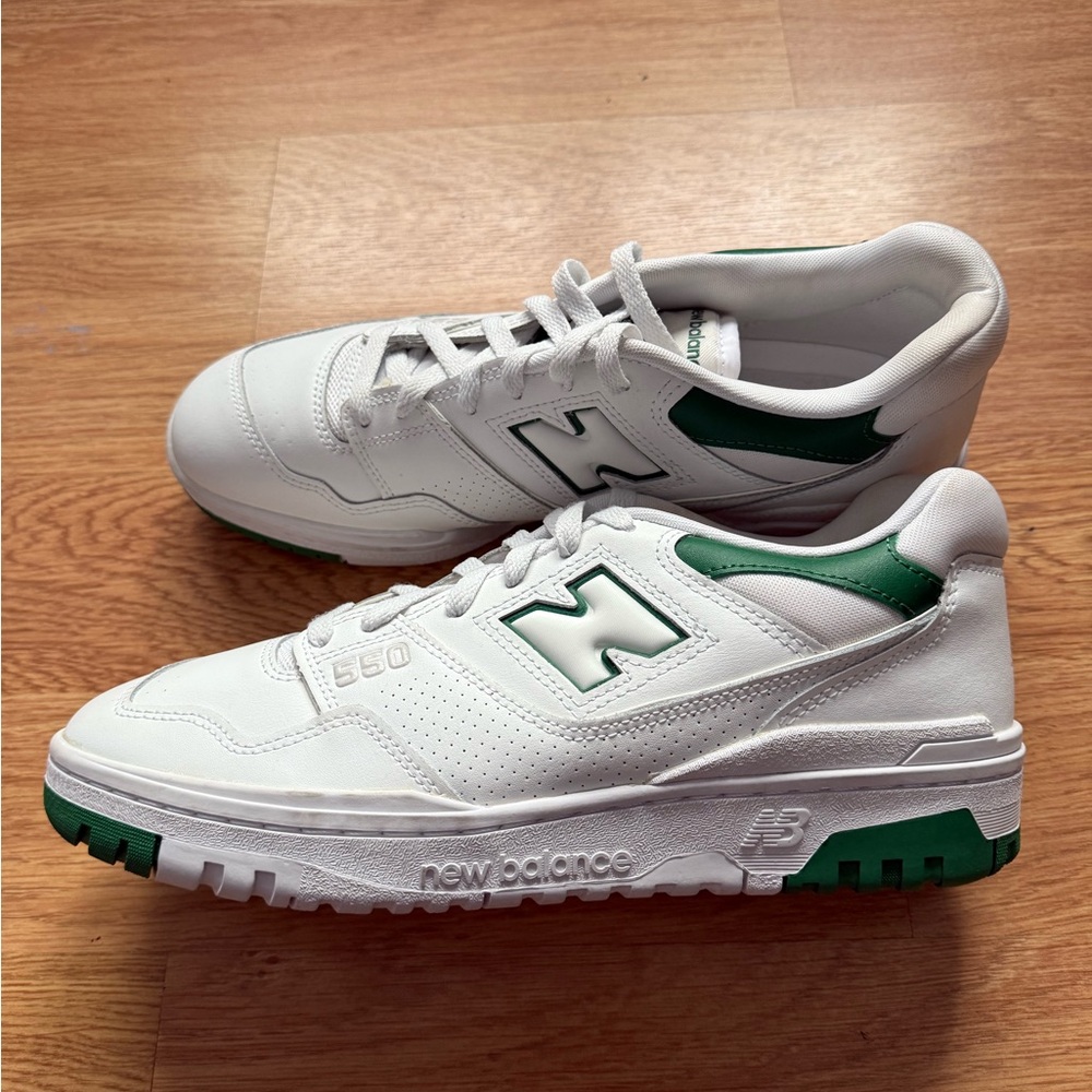 New Balance 550 White and Green - Picture 3 of 8
